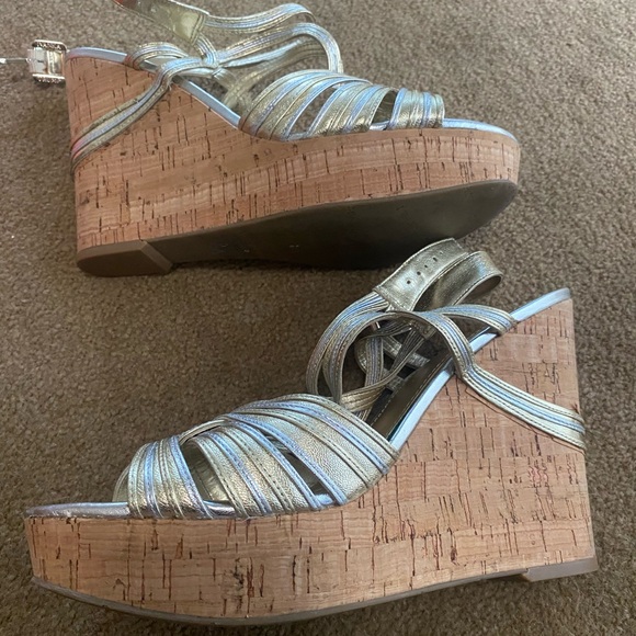 Ivanka Trump Cork Wedges 10.5 - Picture 7 of 11